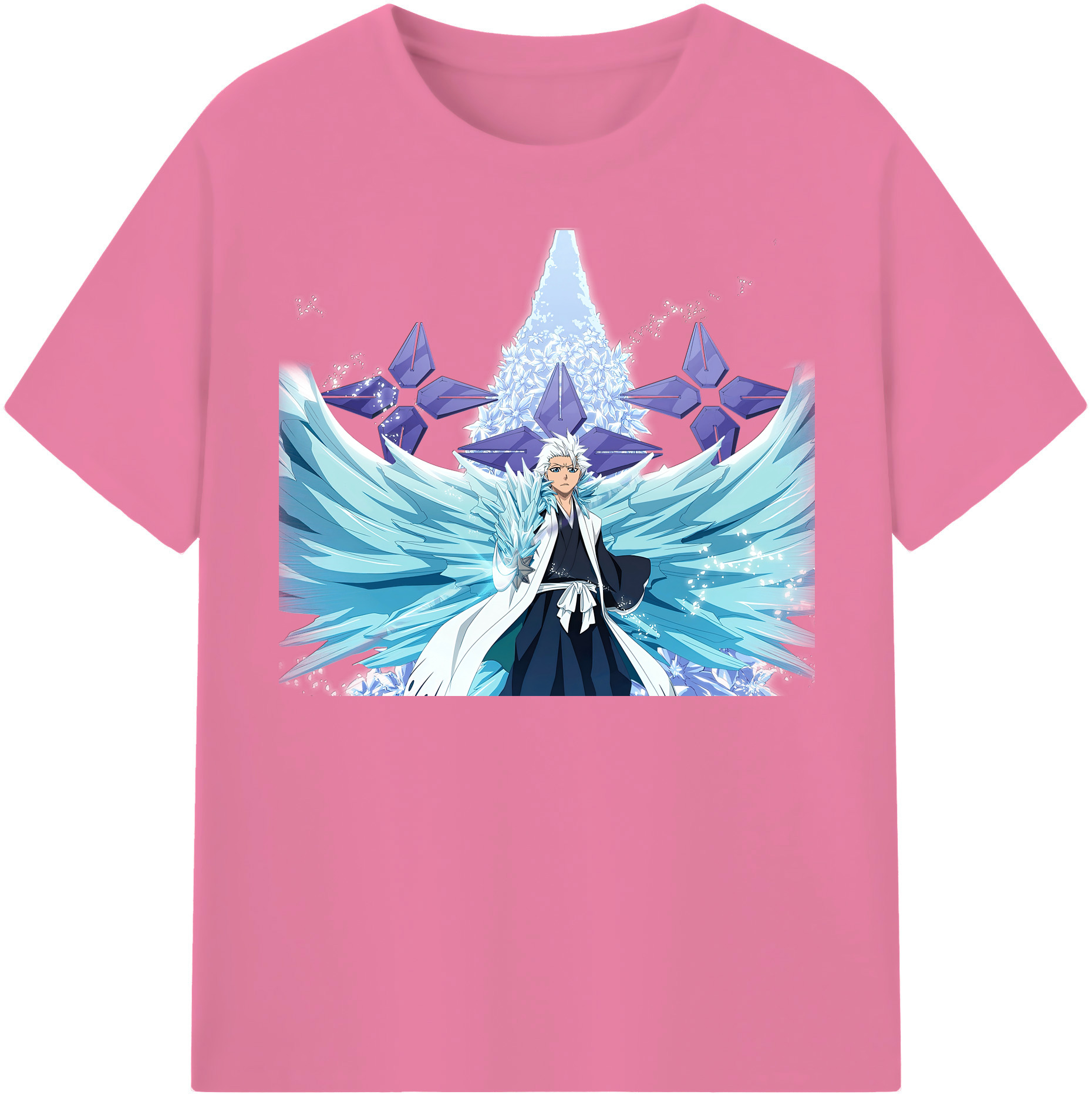 （画像用） ブリーチ 日番谷冬獅郎（ひつがや とうしろう） BLEACH Hitsugaya Toushirou 綿100％半袖Tシャツ（フロントプリント）